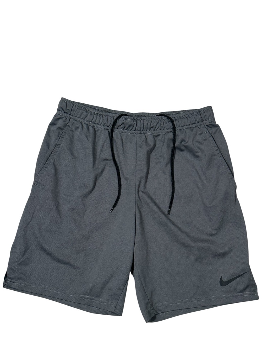 Nike Men’s Athletic Shorts Gray Logo Drawstring Dri-Fit L